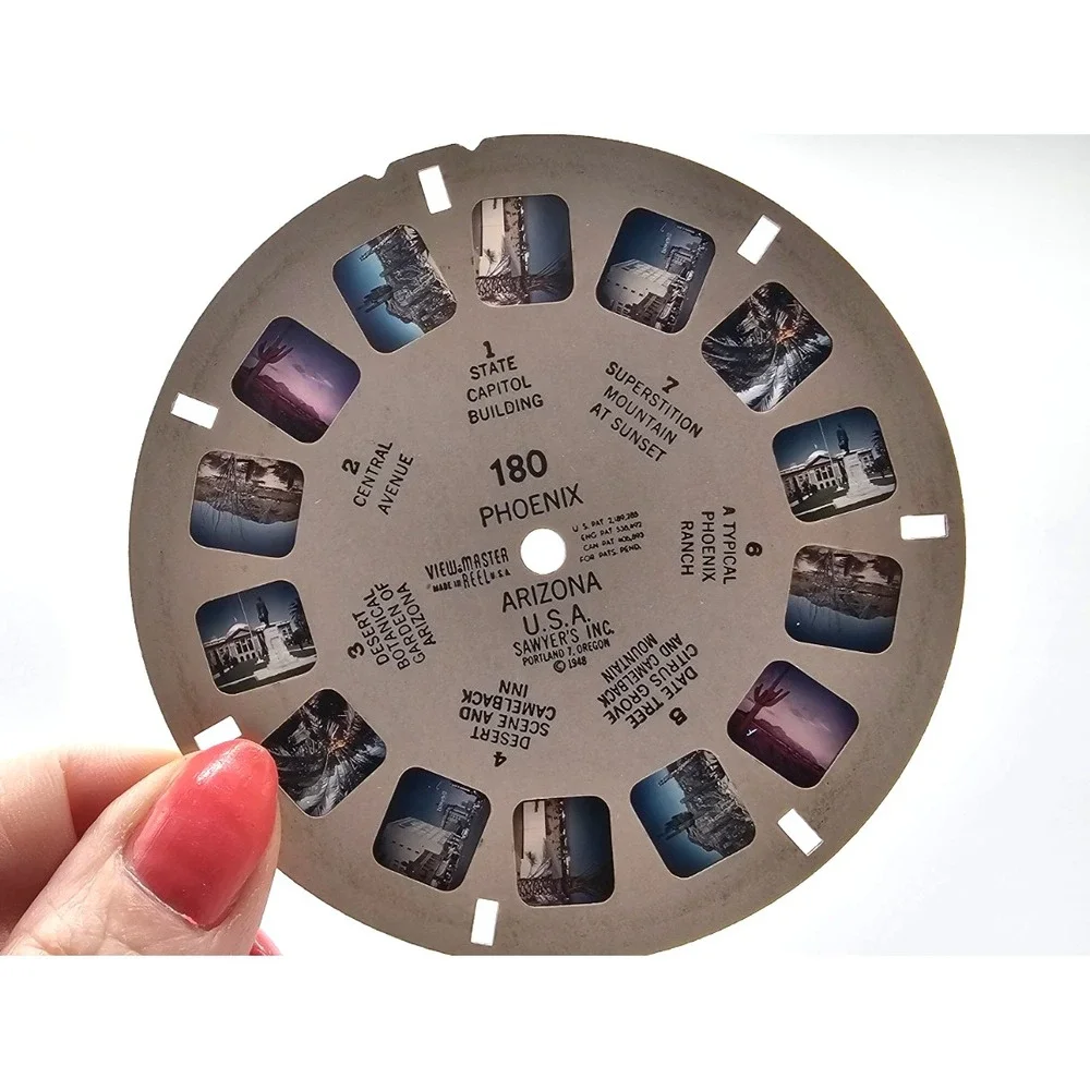 VTG GAF Viewmaster & 19 Reels: Cities, Nat'l Parks, WWII, Jerusalem & More